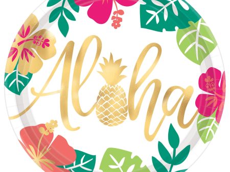 Aloha Metallic Round Plates Sale