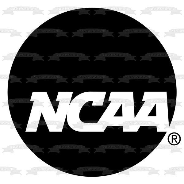 NCAA White on Black Logo Edible Cake Topper Image ABPID55827 For Cheap