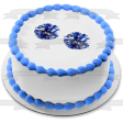 Blue and Silver Cheerleading Pom Pom s Edible Cake Topper Image ABPID55840 For Cheap