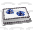 Blue and Silver Cheerleading Pom Pom s Edible Cake Topper Image ABPID55840 For Cheap