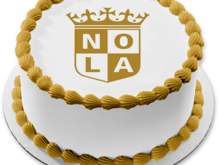 Nola New Orleans Gold Rugby Team Logo Edible Cake Topper Image ABPID55837 For Cheap