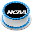 NCAA White on Black Logo Edible Cake Topper Image ABPID55827 For Cheap