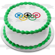 Math Olympics Logo Edible Cake Topper Image ABPID55841 on Sale