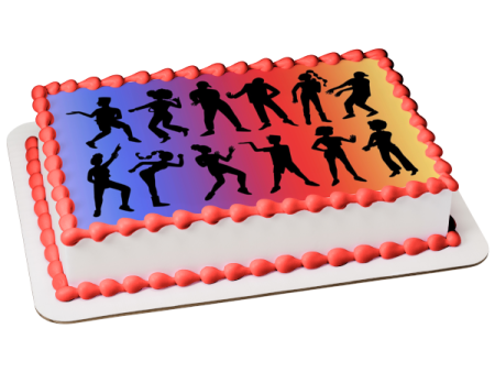 Afropop Dance Silhouettes Edible Cake Topper Image ABPID55602 Online Sale