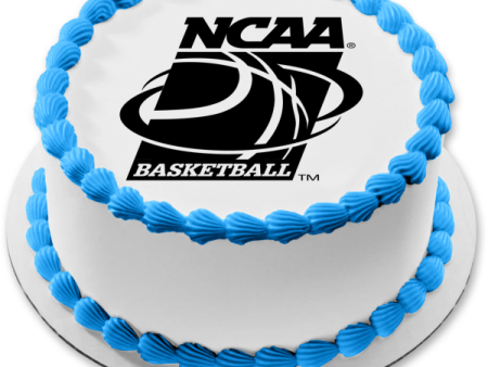 NCAA Basketball Black and White Logo Edible Cake Topper Image ABPID55838 Cheap