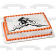 Dirt Bike Mountain Terrain Action Silhouette Edible Cake Topper Image ABPID55822 Fashion