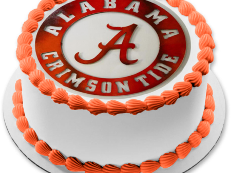 Alabama Crimson Tide Weathered Logo Edible Cake Topper Image ABPID55598 Fashion