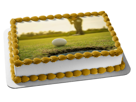 Golf Man Golfing Retirement Hobby Edible Cake Topper Image ABPID55835 Cheap