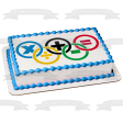 Math Olympics Logo Edible Cake Topper Image ABPID55841 on Sale