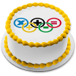 Math Olympics Logo Edible Cake Topper Image ABPID55841 on Sale